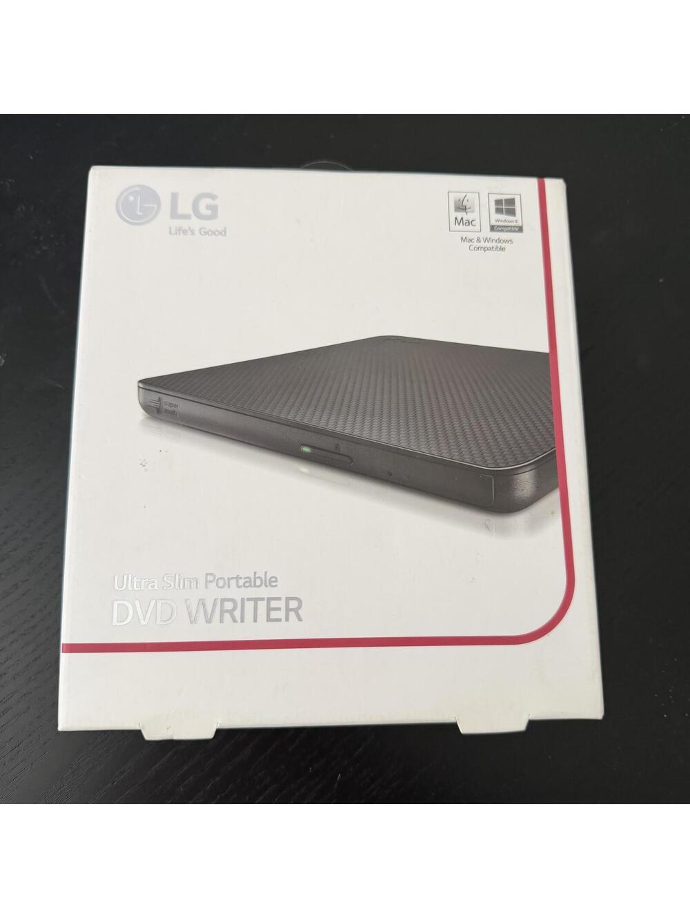 LG Ultra Slim Portable DVD Writer External USB DVD Drive Black